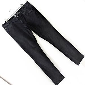 MOSSIMO! DEEP, SATURATED BLACK SKINNY PREMIUM DENIM 5 POCKET JEANS, PANTS! SZ 14